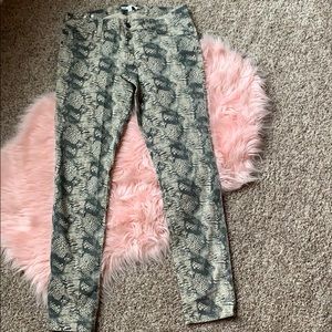 CABI snake print jeans